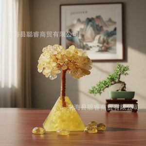 ฐานพีระมิดเรซิ่นรูปต้นคริสตัล 4 ซม. อเมทิสต์ ของตกแต่งบ้าน - Product Image 5