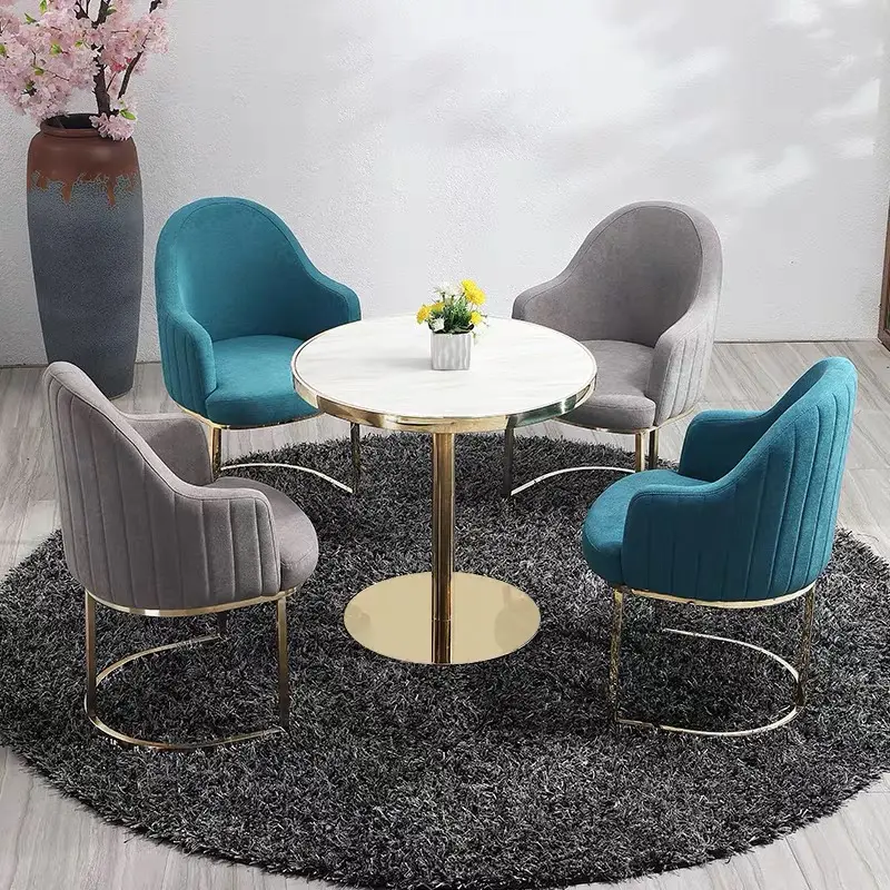 Foshan italy brand high-end quality bule fabric chairs