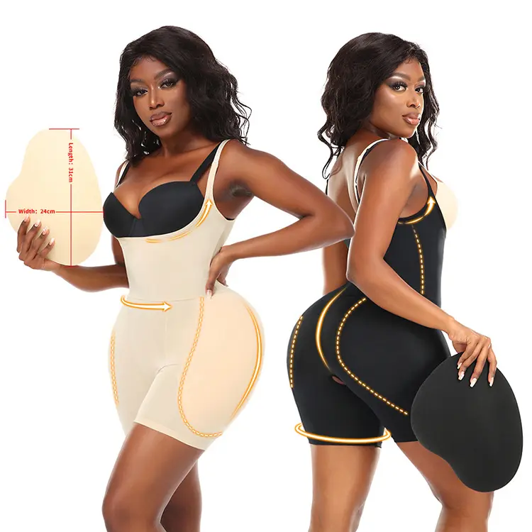 Phụ nữ nâng cấp mông lifing Shapewear đồng hồ cát Body Shaper bodysuit với Side hip Pads chiến lợi phẩm Enhancer Tummy kiểm soát Corset