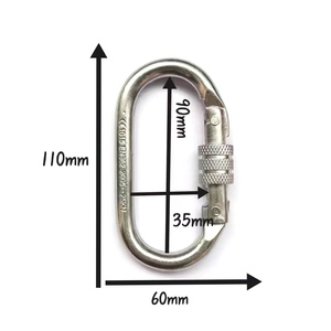 Mousqueton 25KN Escalade Haute Altitude Mousqueton de prévention des chutes Mousqueton en acier Équipement d'<span class=keywords><strong>alpinisme</strong></span> Mousqueton en forme de O - Product Image 3