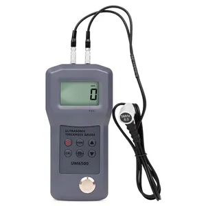 Medidor de espesor de alta precisión Probador UM6500 Pantalla LCD 1,0-200MM Medidor de espesor ultrasónico para acero de PVC
