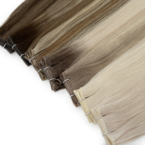 Estensioni di <span class=keywords><strong>Capelli</strong></span> Vergini LeShine Factory, Sottili e Invisibili, <span class=keywords><strong>Biondo</strong></span> Cenere, 100% Double Drawn <span class=keywords><strong>per</strong></span> Qualità Genius Weft, <span class=keywords><strong>Capelli</strong></span> Umani - Product Image 2