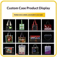 Sac fourre-tout transparent en PVC haut de gamme en stock avec logo personnalisé Modèle 041 pour emballage cadeau de mariage, bonbons et souvenirs