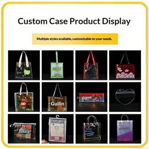 Bolsa de Mano Transparente de PVC de Alta Gama con Logotipo Personalizado, Modelo 041, para Regalos de Boda, Dulces y Recuerdos - Product Image 4