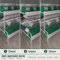 Cage d'élevage pour lapins EJIN à 2 niveaux, galvanisée, type H, avec nichoir intégré, pour usage agricole à 8 cellules unilatérales