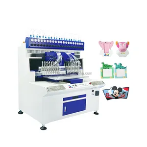 2022 hot sale High quality 12-20 color Automatic 3D soft PVC rubber keychain making machine