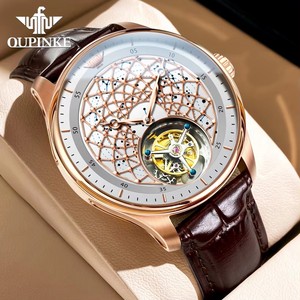 OUPINKE 8002 Watch Man Hollow Deep Waterproof Tourbillon Mechanical Watch For Men Synthetic Sapphire <b>Mirror</b> Fashion Hand <b>Clock</b> - Product Image 1
