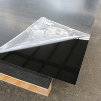 Plaque acrylique noire coulée Alands, finition lisse, opaque, 1220x2440mm, 1220x1830mm et sur mesure