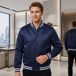 Wholesale Price High Quality 100% Wool Bomber Varsity <b>Jacket</b> Custom Made Embroidery Front Reversible Heated Eco-Friendly Unisex - Product Image 1