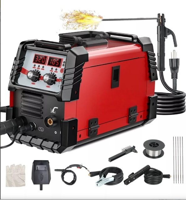 Two Guarantee Welding Machine 4 in 1 Gas/Gasless Welding Machine Soldadora Inverter Welder for Home Use DIY Construction Farm