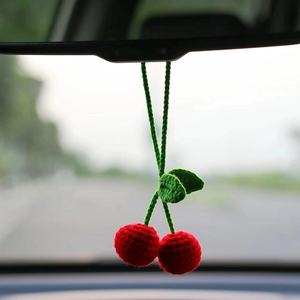 Adorno Colgante para Coche, Decoración para Espejo Retrovisor con Forma de Fruta o Planta, Aguacate Tejido a Crochet, Hecho a Mano, Creativo, Producto Terminado, Gran Venta - Product Image 4