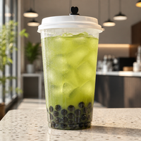 Gobelets en plastique en forme de U personnalisés en gros avec couvercles pour Boba