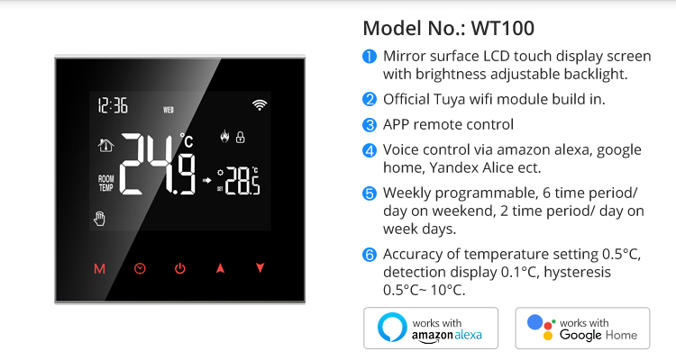 Wholesale Avatto App Voice Control LCD Display Tuya Smart Home Thermostat  By Wifi For Electric , Water , Gas Boiler Floor Heating From m.alibaba.com