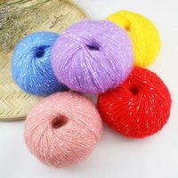 200m teint véritable soie doux Mohair fil 50g neige éclairé bricolage fil tricoté ignifuge fil de fantaisie pour le tissage en gros