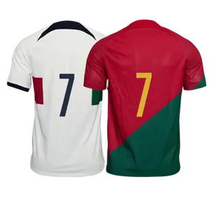 Portugal Football Jersey 2022 2023 Hommes Home Away Sports T-shirts 7 Nom Numéro Football Uniforme