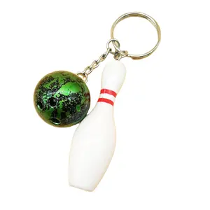 Porte-clés Souvenir 3D de 5 pièces, pendentif, porte-clé, bol, broche et boule