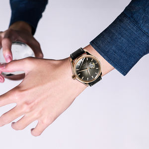 Reloj tourbillon de acero inoxidable de oro rosa NH38, relojes de movimiento japonés para hombres, marca de lujo, reloj de muñeca ahuecado automático - Product Image 1