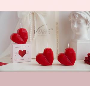 Vela perfumada en forma de corazón geométrico, velas de amor para el Día de San Valentín, regalo, accesorios de fotografía para recuerdo de adorno de Acción de Gracias - Product Image 3