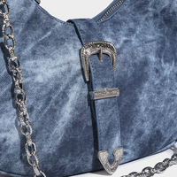 Sac croissant en jean 2023, nouvelle collection, sac à bandoulière chic et original pour femme, style niche haut de gamme