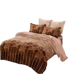Custom <strong>3D</strong> Digital Printed Sheet <strong>Bedding</strong> <strong>Set</strong> Luxury Geometric Pattern King Size <strong>Bedding</strong> <strong>Set</strong> - Product Image 5