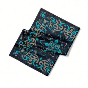 Pañuelo de Seda 90x90, Pañuelo Bandana de Seda Personalizado, Pañuelos de Seda con Diseños de Patrones Culturales para Viajeros Globales y Amantes del Arte - Product Image 2