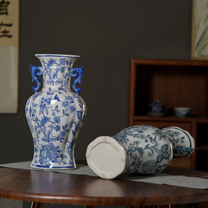 Vase en céramique élégant, <span class=keywords><strong>décoration</strong></span> d'intérieur traditionnelle, antique <span class=keywords><strong>et</strong></span> <span class=keywords><strong>moderne</strong></span>, en porcelaine, pour table, mariage, salon, jardin, bureau - Product Image 4