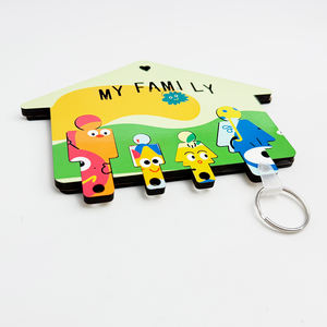 Etiqueta de Equipaje Decorativa para Banquete de 100 Días del Bebé, Llavero de MDF Sublimable de Moda, Porta Llaves Familiar - Product Image 6