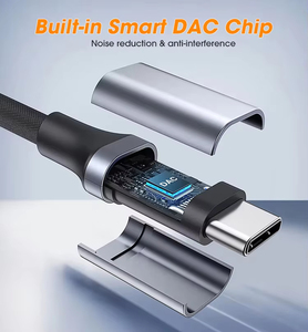 Adaptateur audio USB-C 3,5 mm 2026 avec câble DAC numérique 16 bits 48 kHz, dongle jack casque pour haut-parleurs et microphones 4K - Product Image 6