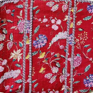 Bolso Tote Acolchado de Algodón Personalizado con Estampado Floral, Bolso de Mercado, Bolso de Hombro, al Mejor Precio al por Mayor de la India - Product Image 3