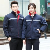 Veste de travail d'hiver pour hommes, matelassée en coton, épaisse, anti-froid, résistante aux taches, pour la réparation automobile et l'ingénierie, sans dégraissant