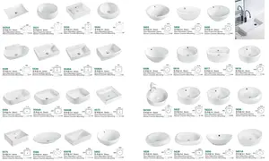 Medyag-Offre Spéciale carré en céramique, lavabo artificiel blanc personnalisé, lavabo d'art moderne
