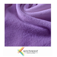 Tissu velours tricoté peigné biologique violet de haute qualité 240 g/m² 100 % coton, textile en vrac fabriqué en Turquie
