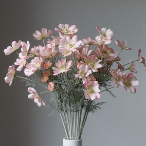 Crisantemo Artificial JingRui, Seda Flocada, <span class=keywords><strong>Cosmos</strong></span> <span class=keywords><strong>Bipinnatus</strong></span>, 5 Colores, 61 cm de Largo, para Decoración del Hogar, Bodas, Graduaciones, Halloween - Product Image 4