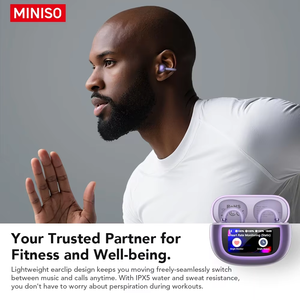 Écouteurs sans fil <span class=keywords><strong>Bluetooth</strong></span> V6.0 MINISO MS212 avec micro et moniteur cardiaque - Conception confortable à clip d'oreille - Product Image 6