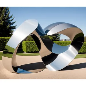 Large Sculpture Modern Stainless Steel Metal Abstract Outdoor Pool Decor Metal Art