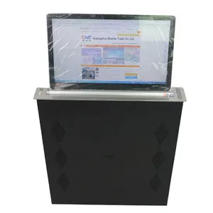 สำหรับระบบการประชุม15.6นิ้วมอเตอร์บางเฉียบ Pop Up Lcd Monitor Lift