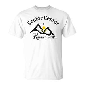 Camiseta Senior Center Of Rainier, camiseta promocional blanca unisex para adultos - Product Image 1