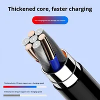 Grosir untuk Samsung Galaxy S10 3A kabel Data pengisian cepat micro-usb ke jaket PVC Tipe C kabel ponsel kepang