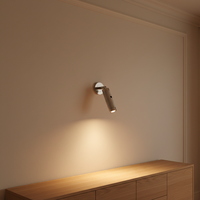 Lampe murale à bouton-poussoir pour la maison, éclairage de lecture LED, chambre d'hôtel, chevet, avec installation encastrée