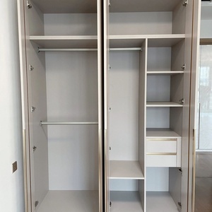 Factory-Custom Eco-Friendly Large Capacity <b>Wood</b> Bedroom <b>Wardrobes</b> Closets Built-in Handles for Hotel Villa Use Minimalist Modern - Product Image 4