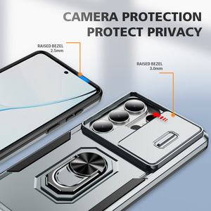 Custodia Magnetica Antiurto con Anello di Supporto per <span class=keywords><strong>Samsung</strong></span> <span class=keywords><strong>Galaxy</strong></span> S26 Ultra S25 Edge S24 Plus S23 <span class=keywords><strong>FE</strong></span> S22+ <span class=keywords><strong>S21</strong></span> con Finestra Scorrevole - Product Image 5