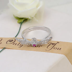 แหวนเงินแท้ S925 ดีไซน์ปีกนางฟ้า แหวนเปิดสำหรับผู้หญิง ประดับมุก 5-6 เม็ด แหวนติดเครื่องประดับ DIY แหวนใส่นาฬิกา 173 - Product Image 3