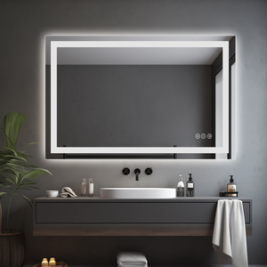 Espejo <span class=keywords><strong>de</strong></span> <span class=keywords><strong>Baño</strong></span> LED Personalizado con Pantalla Táctil Inteligente y Luces, Diseño Rectangular Moderno para Salón o Villa, Iluminado - Product Image 4