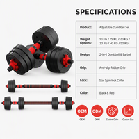 Ensemble d'haltères en ciment 10kg 15kg 20kg 30kg 50kg, Haltères, Kettlebell et Barre de musculation, Ensemble d'entraînement de force trois-en-un