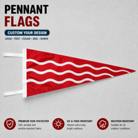 Drapeau triangulaire suspendu personnalisé en feutre, imprimé numériquement, écologique, de haute qualité, promotionnel et fait main, pour la vente en gros