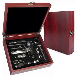 Manufacturer <b>Red</b> Wine Bottle Opener Set Zinc Alloy <b>Box</b> Nine-Piece Modern Minimalist for Head Bottle Opener Gift <b>Box</b> - Product Image 5
