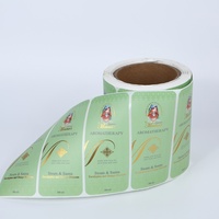 Autocollant personnalisé avec logo en feuille d'or gaufrée, adhésif, imperméable, en papier/vinyle/PVC, pour bougies, artisanat, cadres photo, emballages haut de gamme