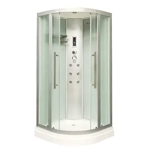 Quadro de vidro de liga de alumínio para banheiro, conjunto moderno de vidro personalizado com cruz, setor de canto, chuveiro, armário, sala