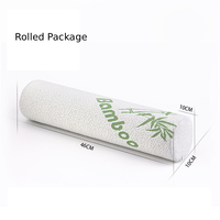 Oreiller cylindrique orthopédique personnalisable en fibre de bambou et mousse à mémoire de forme, soutien cervical pour soulager les douleurs cervicales, respirant et confortable