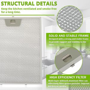 <b>Range</b> Hood Oil Filter WB02X24872 Aluminum Alloy Top Suction Type for GE JVW5301BJTS JVW5301EJES - Product Image 5